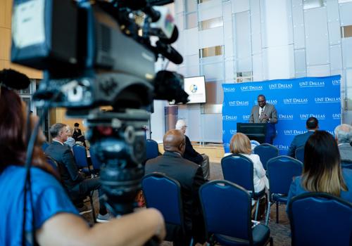 royse west at podium