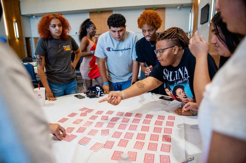 Students Play Games at An Event Hosted by The Trailblazer Elite Program, Which Supports First-Generation College Students at UNT Dallas
