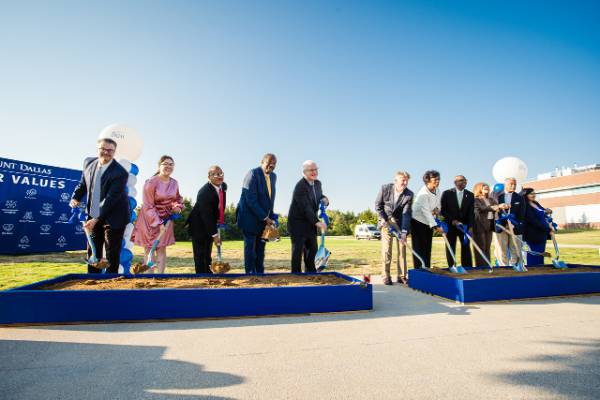 southwest view of stem building rendering