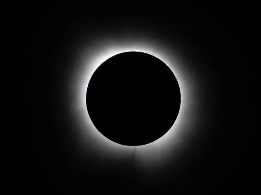 The Moon Blocks the Sun in This Photo Taken on the UNT Dallas Campus During the April 8, 2024, Eclipse