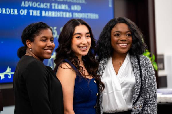 Rongey, Rodriguez and Cole at a 2024 College of Law Board of Advocates Celebration