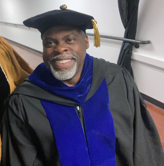 Dr. Ajamu Loving at UNT Dallas Spring 2024 Commencement Ceremonies