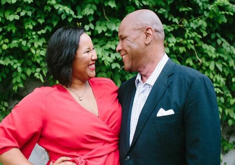 Cora and Albert Black in a Happy Father-Daughter Moment