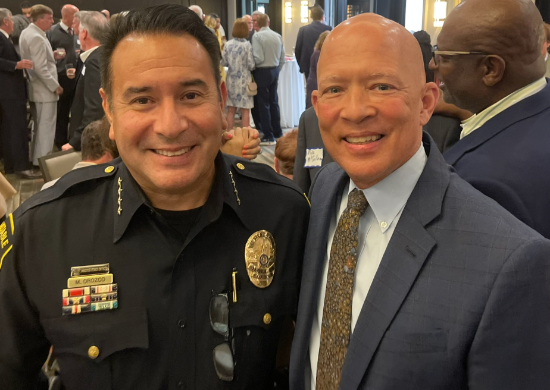Dallas County District Attorney John Creuzot (R) with Precinct 5 Constable Michael Orozco (Source: Facebook)