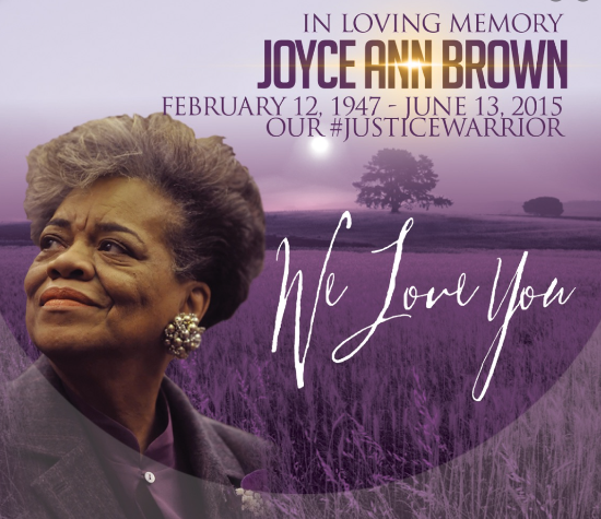 A Facebook Post in Memory of Joyce Ann Brown