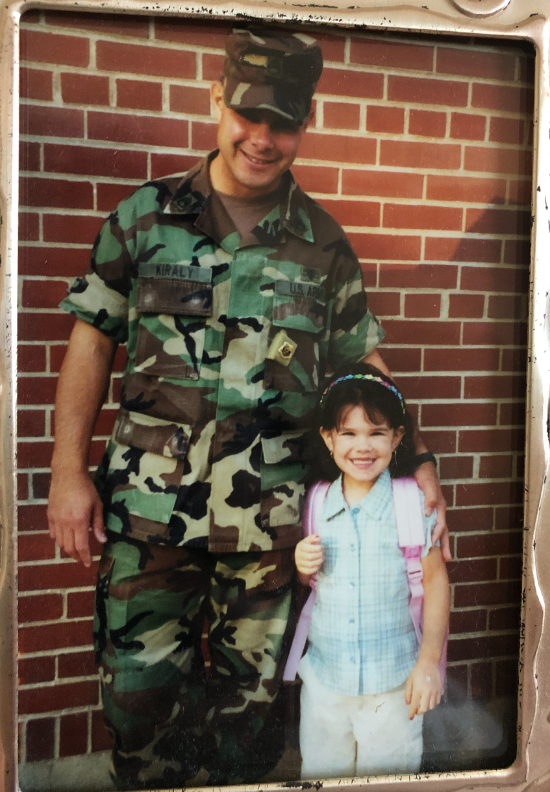 John and Zoe Kiraly Sharing a Daddy-Daughter Moment During Her Childhood