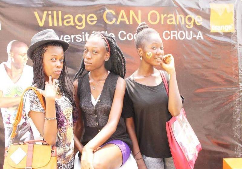 Abba Keren Koffi with Friends at Their University in Ivory Coast