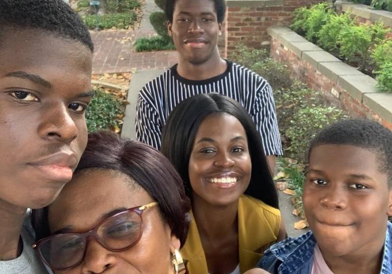 Abba Keren Koffi with Her Mother and Three Brothers