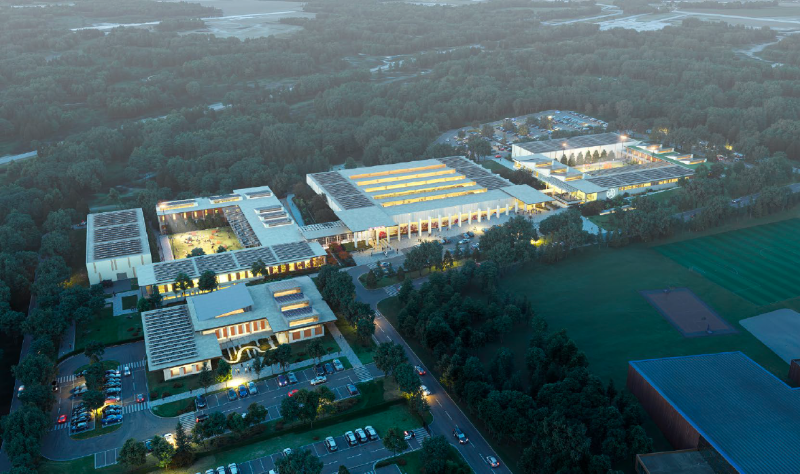 An Aerial View of the Multi-Building LETC on the UNT Dallas Campus, Expected to Open in 2028