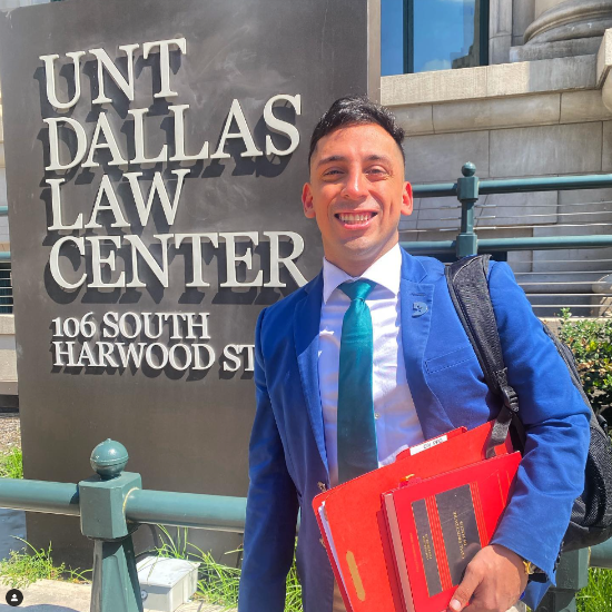 Noe Mendoza During His First Year as a Student at UNT Dallas College of Law
