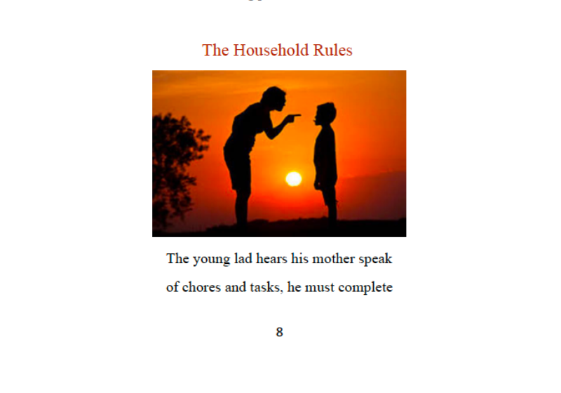 An Entry from Page 8 of Wyatt's 34-Page Portfolio of Work for Her Creative Writing Course