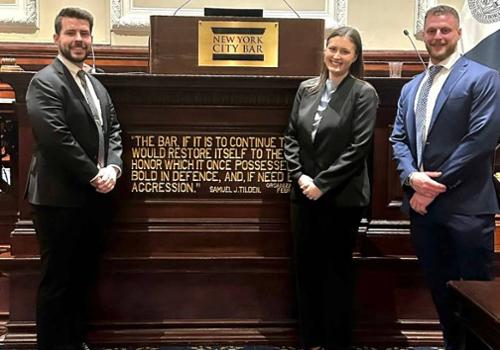 unt dallas college of law students on the moot court competition team