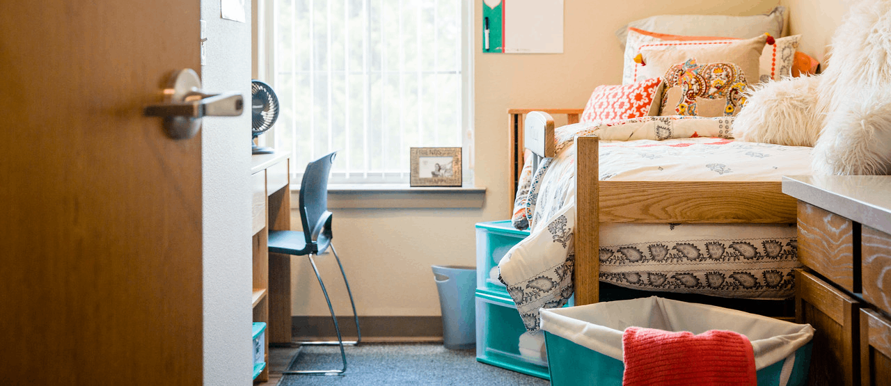 interior view of unt dallas dorm room