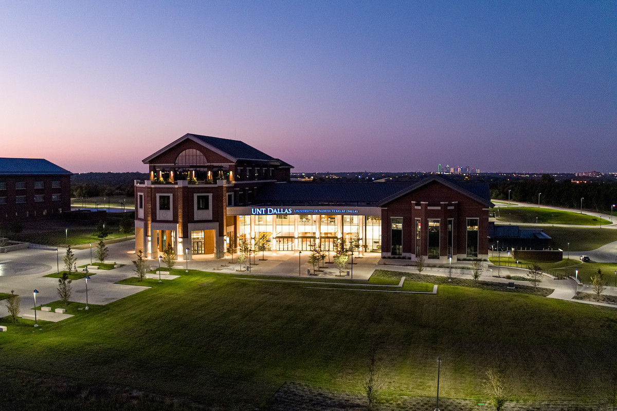 aerial view of unt dallas campus