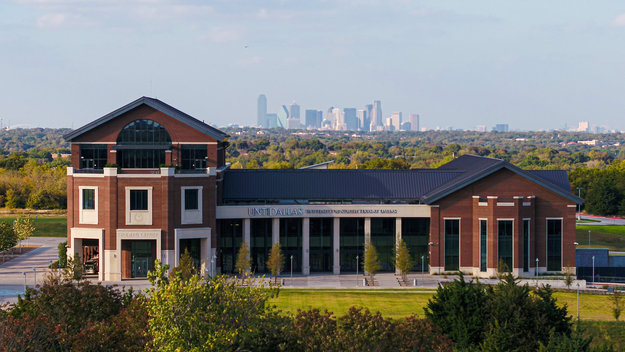 aerial photo of unt dallas campus