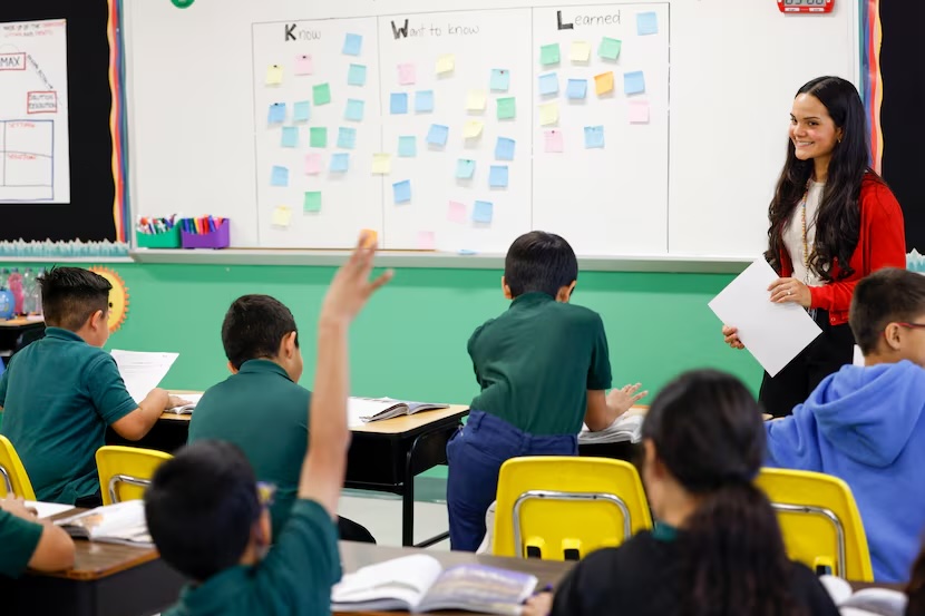 education student in dfw classroom