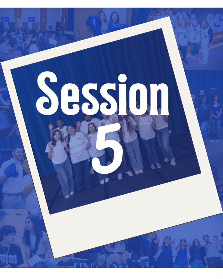 Blue tile that says "Session 5"