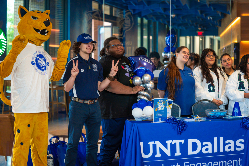 Students posing with Jax